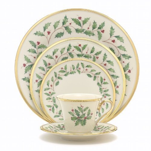Lenox Holiday 5 pc Place Setting 5 piece Holiday Gold rim