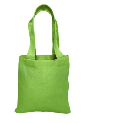 12 PACK Party Favor Cotton Tote Gift Bags with Handles, Bright Colors by SHOPINUSA (Lime Green)