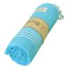 Bersuse Towels Anatolia XL Beach Blanket Throw Blanket Turkish Towel 100% Cotton Extra-Large Quick-Dry Lightweight Premium Peshtemal Towel - 61x82 Inches, Turquoise (Set of 3) view 2