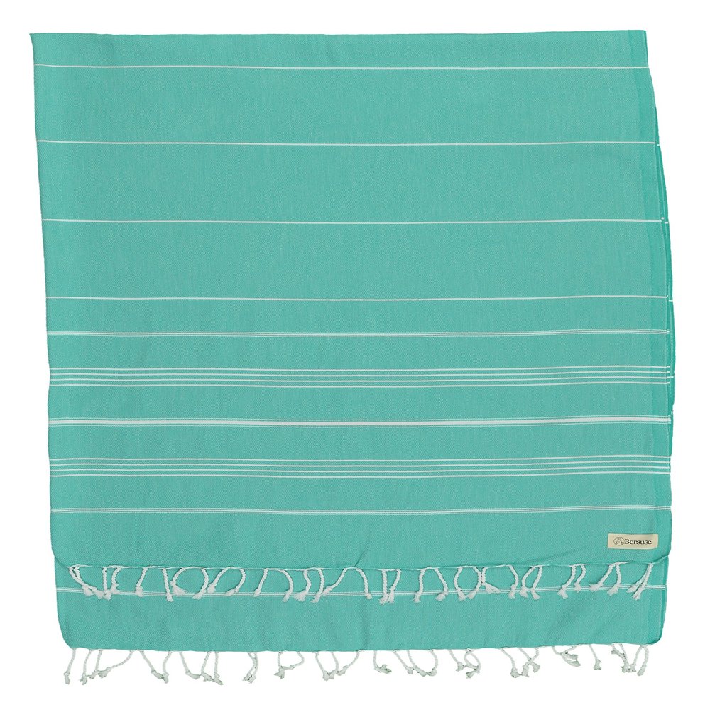Bersuse Towels Anatolia XL Beach Blanket Throw Blanket Turkish Towel 100% Cotton Extra-Large Quick-Dry Lightweight Premium Peshtemal Towel - 61x82 Inches, Mint Green (Set of 3)