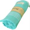 Bersuse Towels Anatolia XL Beach Blanket Throw Blanket Turkish Towel 100% Cotton Extra-Large Quick-Dry Lightweight Premium Peshtemal Towel - 61x82 Inches, Mint Green (Set of 3) view 2