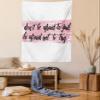 Ambesonne Lifestyle Tapestry, Do Not Be Afraid to Fail Be Afraid Not to Try Words Art Print, Wall Hanging for Bedroom Living Room Dorm Decor, 60" X 80", Pink Black view 1