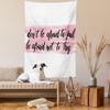 Ambesonne Lifestyle Tapestry, Do Not Be Afraid to Fail Be Afraid Not to Try Words Art Print, Wall Hanging for Bedroom Living Room Dorm Decor, 60" X 80", Pink Black view 2