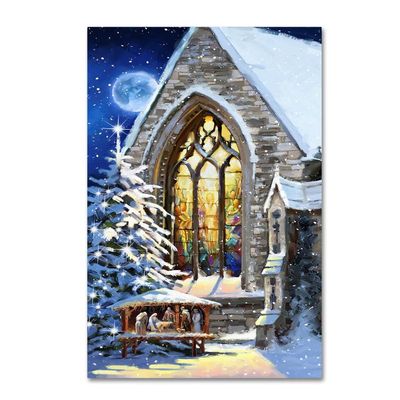 Trademark Fine Art Christmas Manger by The Macneil Studio, 16x24-Inch-Inch