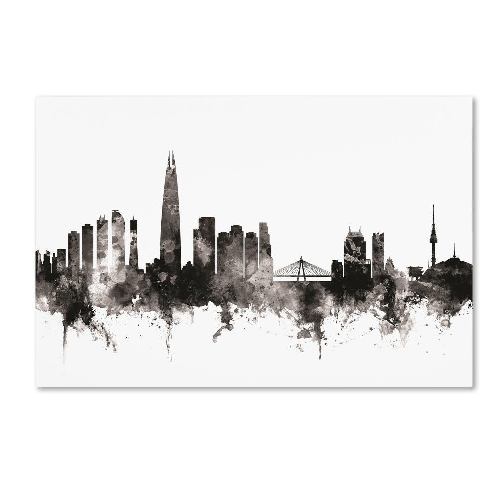 Trademark Fine Art Seoul Skyline South Korea III by Michael Tompsett, 16x24-Inch-Inch