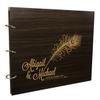Wedding Wooden Unique Guest Book Personalized Rustic Wood Name Engraved Photo Albums view 1