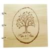 Personalized Name and Date Unique Scrapbook Wood Engraved Wedding Trees Guest Book view 1