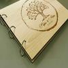 Personalized Name and Date Unique Scrapbook Wood Engraved Wedding Trees Guest Book view 2