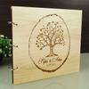 Personalized Name and Date Unique Scrapbook Wood Engraved Wedding Trees Guest Book view 3