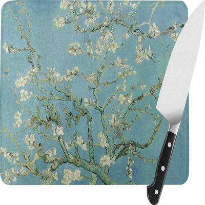 Almond Blossoms Rectangular Glass Cutting Board - Large - 15.25"x11.25"