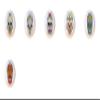 SET OF 6 KNOBS - Skull Set #51302 - Happy Sugar Skulls Skeletons - DECORATIVE Glossy CERAMIC Cupboard Cabinet PULLS Dresser Drawer KNOBS view 1