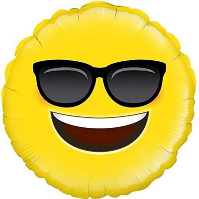 OakTree 229318 Cool Sunglasses Emoji 18 Inch Foil Balloon