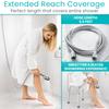 Vive Hand Held Shower Head with Long Hose - Detachable 2 in 1 Universal High Pressure Handheld Adapter - Chrome Finish with Large Waterfall Rainfall (Chrome) view 3