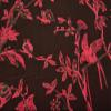 Exotic India Reversible Jamawar Bedspread with Woven Tree of Life - Viscose - Color Black and Carmine Color view 2