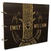 Darling Souvenir Custom Wooden Wedding Guestbook Photo Album Book Wood Engraved view 1
