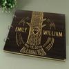 Darling Souvenir Custom Wooden Wedding Guestbook Photo Album Book Wood Engraved view 2