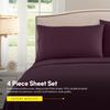 1500 Supreme Collection Twin XL Sheet Sets Purple- 3 Piece Bed Sheets and Pillowcase Set for Twin XL Mattress - Extra Soft, Elastic Corner Straps, Deep Pocket Sheets, Twin XL Purple view 4