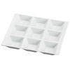 Yamasita Craft 11628120 White Porcelain A La Carte Tray, 8.7 x 9.8 x 1.1 inches (22 x 25 x 2.7 cm) view 1