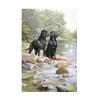Wrapped Canvas Wall Art - The Macneil Studio 'Black Labradors' Wall Art for Living Room, Bedroom, or Office Dcor - 16x24 view 2