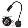 LEDSONLINE Black Wall Lamp Sconces Built-in Power 3W Wall headboard Mount Lamp for Art Gallery Display Bedroom Reading Light 110V Hardwired Without of Plug in Cord view 2