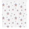 Ambesonne 4th of July Shower Curtain, Scattered Stars with American Flag Motifs Independence Day Theme, Cloth Fabric Bathroom Decor Set with Hooks, 69" W x 75" L, Ruby Navy Blue White view 4