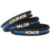 SayitBands One (1) of Courage Valor Honor Wristband Bracelet view 1