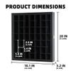 41 Shot Glass Display Case Holder Bar Collection Cabinet Wall Rack Shadow Box with Door Black view 4