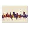 Trademark Fine Art Munich Germany Skyline IV by Michael Tompsett, 16x24-Inch-Inch view 1