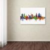 Trademark Fine Art Durham North Carolina Skyline II by Michael Tompsett, 16x24-Inch-Inch view 3