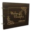 Darling Souvenir Custom Rustic Wedding Guest Book Personalized Wooden Floral Engraved Bride & Groom Photo Albums view 1