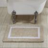 Better Trends 100% Cotton Hotel Collection Bath Mats, Sand & White Bath Mat - Tufted, Reversible & Absorbent & Machine Washable Bath Mats for Bathroom Floor, Shower & Sink, 24" x 40" view 1