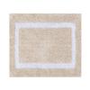 Better Trends 100% Cotton Hotel Collection Bath Mats, Sand & White Bath Mat - Tufted, Reversible & Absorbent & Machine Washable Bath Mats for Bathroom Floor, Shower & Sink, 24" x 40" view 2