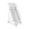 FixtureDisplays 10-Tiered Wire Literature Stand for Floor, 20 Pockets for Magazines, Header - Black 119963 view 3