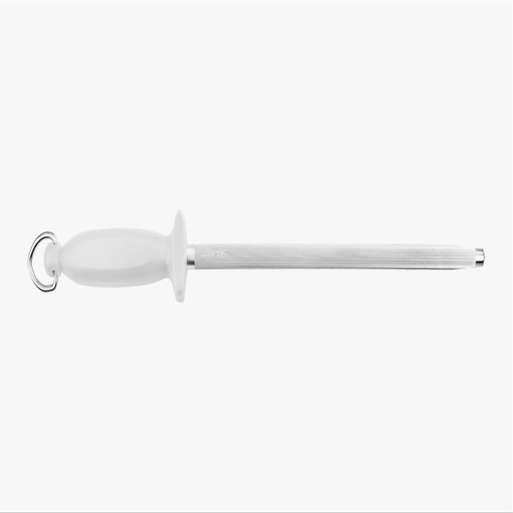 Arcos Series Chair as-Sharpening Body Carbon Steel Chromium Coated 300 mm (11.81 Inch) -Handle Polypropylene White Colour, Stainless ands Plastic