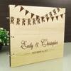 Custom Rustic Wedding Guest Book Wood Wooden Name Engraved Advice Book view 4