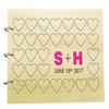 Personalized Wedding Guest Book Wood Engraved Bride & Groom Unique Design Advice Book view 1