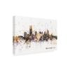 Wrapped Canvas Wall Art - Michael Tompsett 'Oklahoma City Skyline II' Wall Art for Living Room, Bedroom, or Office Dcor - 16x24 view 1