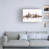 Wrapped Canvas Wall Art - Michael Tompsett 'Oklahoma City Skyline II' Wall Art for Living Room, Bedroom, or Office Dcor - 16x24 view 3