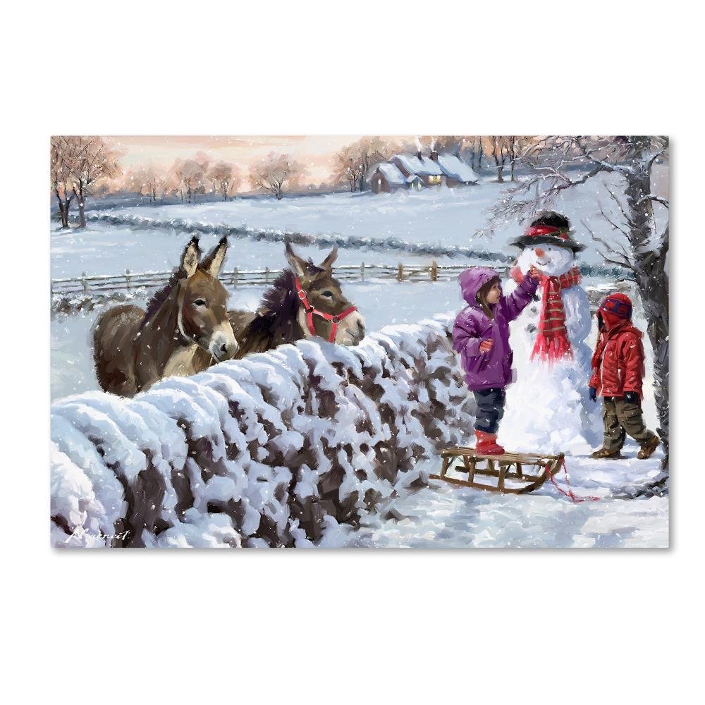 Canvas Wall Art - The Macneil Studio 'Donkeys' Wall Art for Living Room, Bedroom, or Office Dcor by Trademark Fine Art