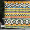 Ambesonne Abstract Shower Curtain, Mayan Trippy Pattern with and Modern Culture Effects Gecko Folk Art Motif, Cloth Fabric Bathroom Decor Set with Hooks, 69" W x 70" L, Multicolor view 3