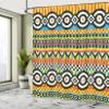 Ambesonne Abstract Shower Curtain, Mayan Trippy Pattern with and Modern Culture Effects Gecko Folk Art Motif, Cloth Fabric Bathroom Decor Set with Hooks, 69" W x 70" L, Multicolor view 4