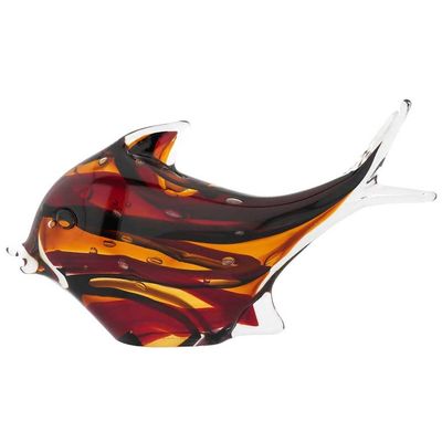 GlassOfVenice Murano Glass Fish Sculpture - Sommerso