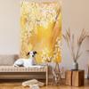 Ambesonne East Tapestry, Japanese Cherry Blossom Sakura Tree Branches Blooms Art, Wall Hanging for Bedroom Living Room Dorm Decor, 60" X 80", Marigold Cream view 2