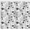 Ambesonne Floral Shower Curtain, Flowers Leaves Twirled Swirls Buds Nature Romantic Design Art Print, Cloth Fabric Bathroom Decor Set with Hooks, 69" W x 70" L, Black White view 2