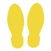 LiteMark 9 Inch Lemon Yellow Unifoot Footprint Stickers Safe for Floors and Walls - 6 Pairs - Straight Feet Design view 1