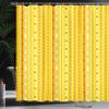 Ambesonne Abstract Shower Curtain, Vertical Striped Pattern Vibrant Color Polka Dots and Circles Rounded Design, Cloth Fabric Bathroom Decor Set with Hooks, 69" W x 70" L, Yellow White Red view 3