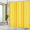 Ambesonne Abstract Shower Curtain, Vertical Striped Pattern Vibrant Color Polka Dots and Circles Rounded Design, Cloth Fabric Bathroom Decor Set with Hooks, 69" W x 70" L, Yellow White Red view 4