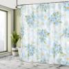 Ambesonne Floral Shower Curtain, Romantic Flowers Background Bouquet Garden Foliage Blossoms Art Print, Cloth Fabric Bathroom Decor Set with Hooks, 69" W x 84" L, Pale Blue Yellow Green view 4
