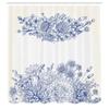 Ambesonne Blue Shower Curtain, Floral Bouquet Corsage Carnations Chamomiles Bridal Wedding Anniversary Theme, Cloth Fabric Bathroom Decor Set with Hooks, 69" W x 84" L, Blue White view 2