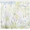 Ambesonne Nature Shower Curtain, Wild Herbs and Butterfly Fern Curved Branch Mother Earth Foliage Graphic, Cloth Fabric Bathroom Decor Set with Hooks, 69" W x 75" L, Blue Green view 2